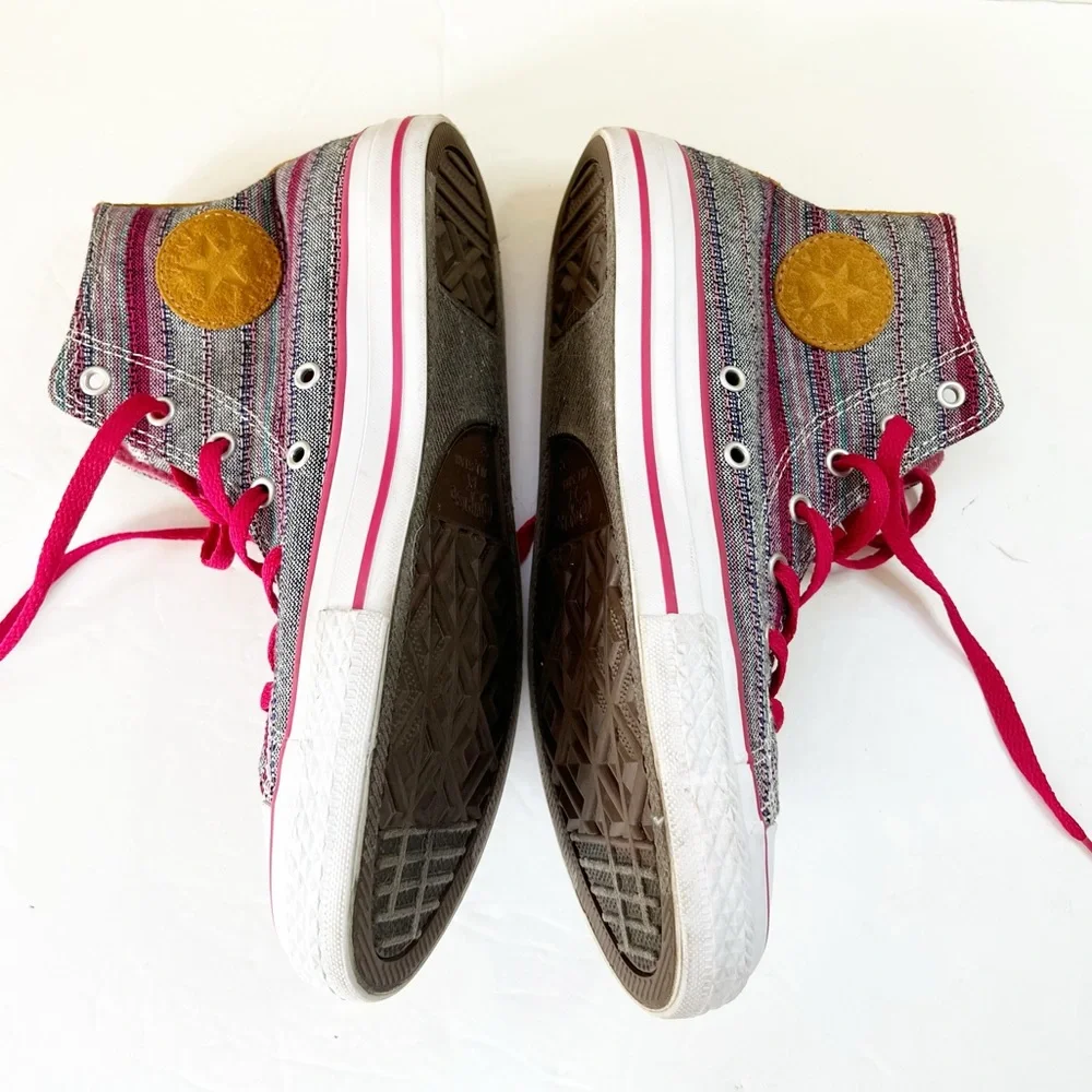 CONVERSE "CHUCK TAYLOR" CT HI in colors BERRY PINK JUNIOR 5.5 - Picture 1 of 14